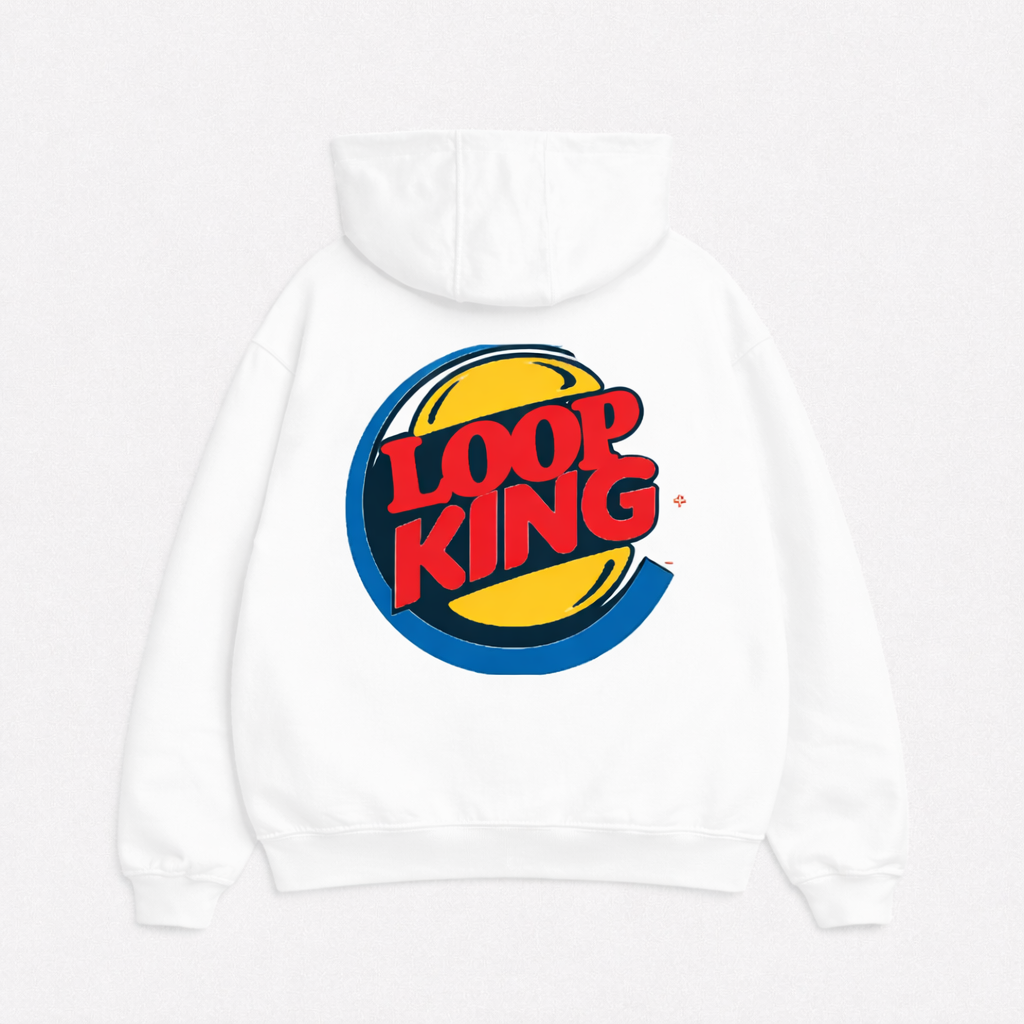 Loop king hoodie (white)