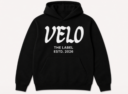 black velo hoodie